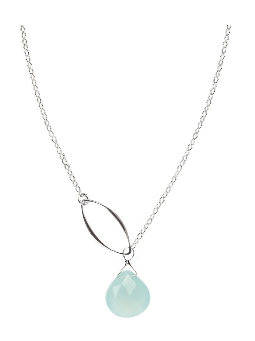 Lila Clare, Ella Gemstone Necklace with Acqua Chalcedony
